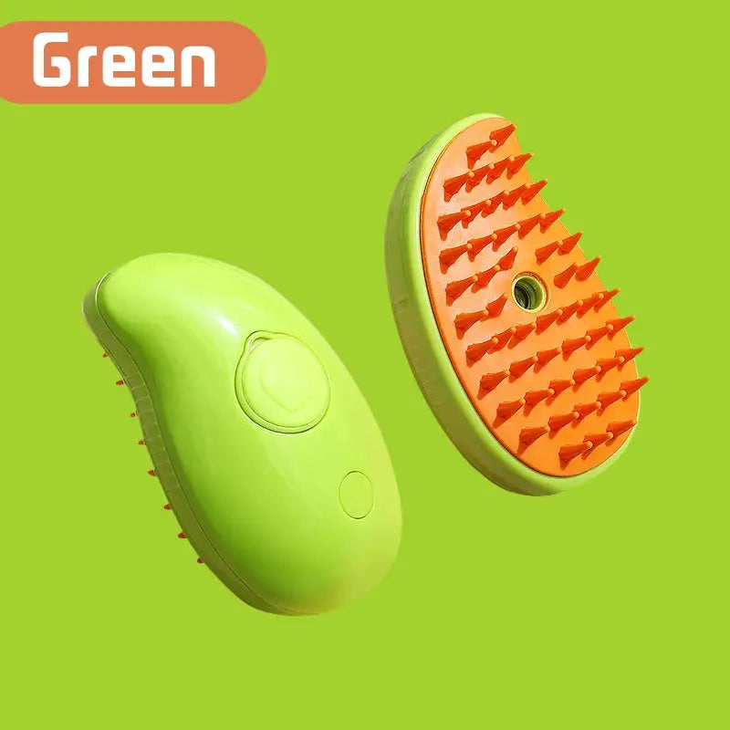 Electric Pet Grooming Steam Brush – 3-in-1 Water Spray Comb for Cats and Dogs, USB Rechargeable