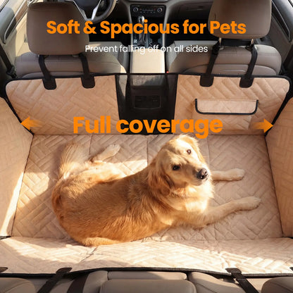 Cozila Premium Waterproof Back Seat Protector for Large Dogs - Foldable Pet Car Cover for SUVs and Trucks