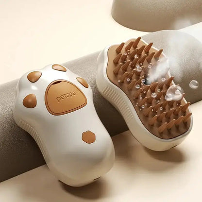 Electric Pet Grooming Steam Brush – 3-in-1 Water Spray Comb for Cats and Dogs, USB Rechargeable