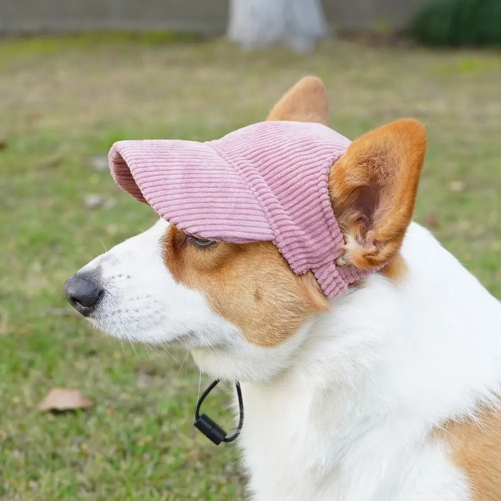 Adjustable Dog Baseball Cap - Breathable Soft Parent-Child Hat with Ear Openings for Pets, Perfect for Sun Protection and Outdoor Activities