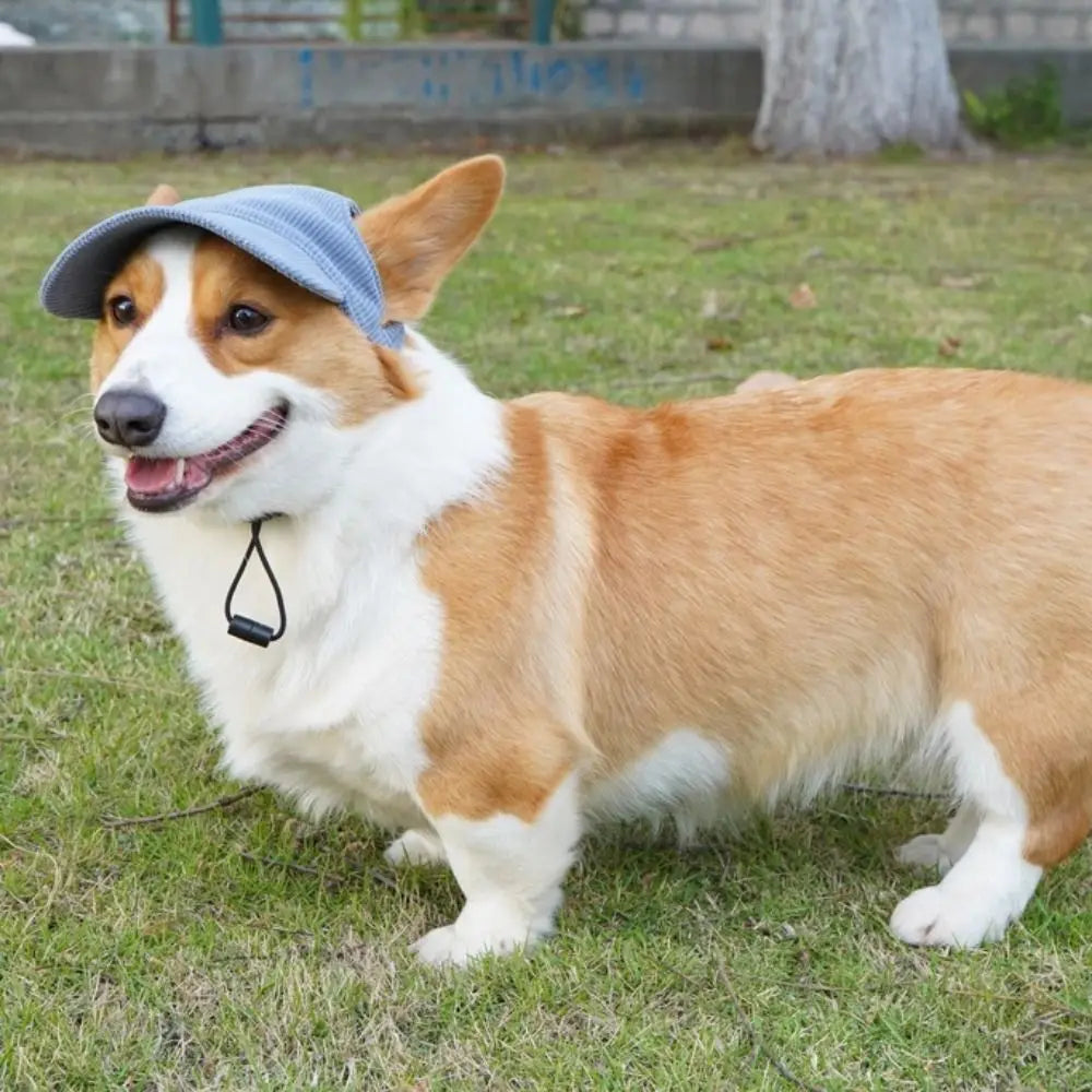 Adjustable Dog Baseball Cap - Breathable Soft Parent-Child Hat with Ear Openings for Pets, Perfect for Sun Protection and Outdoor Activities