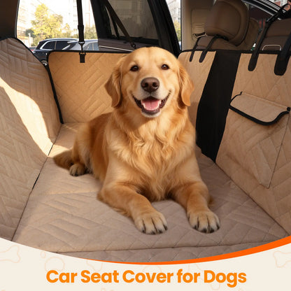 Cozila Premium Waterproof Back Seat Protector for Large Dogs - Foldable Pet Car Cover for SUVs and Trucks